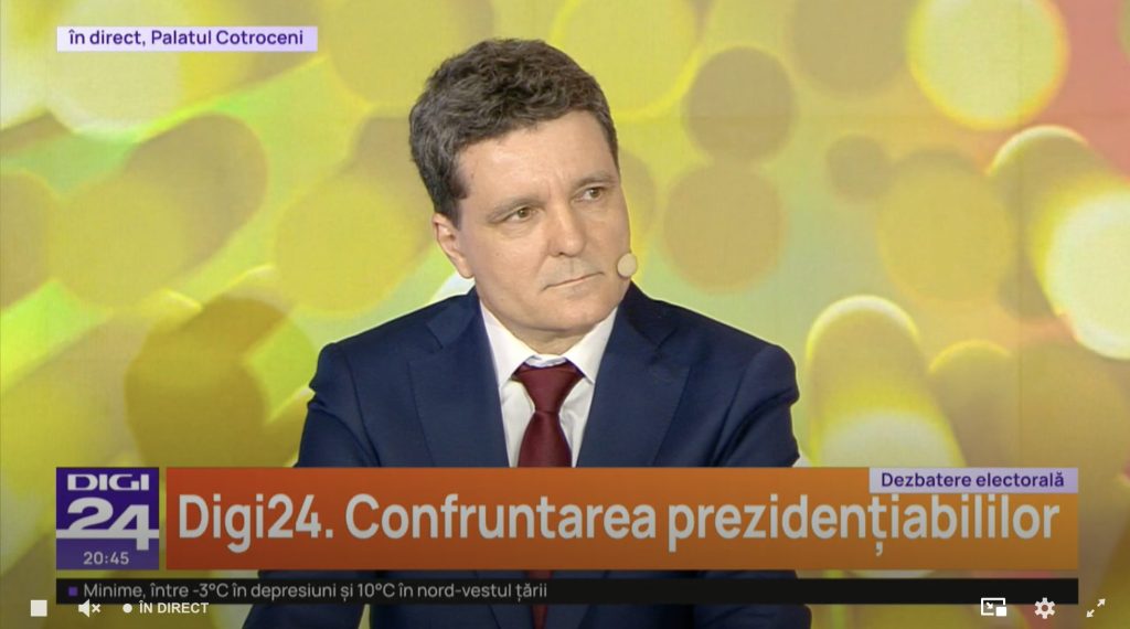 Nicușor Dan, candidat independent, a fost prezent la dezbaterea electorală de la DIGI24