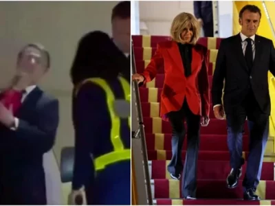 Imagini virale cu Brigitte si Emanuel Macron. Palatul Élysée explică gestul controversat: „Un moment de ..”