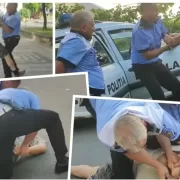 Scene halucinante în plină stradă. Incredibil ce i-au făcut polițiștii unui bătrân cardiac. Ce s-a întâmplat cu bărbatul