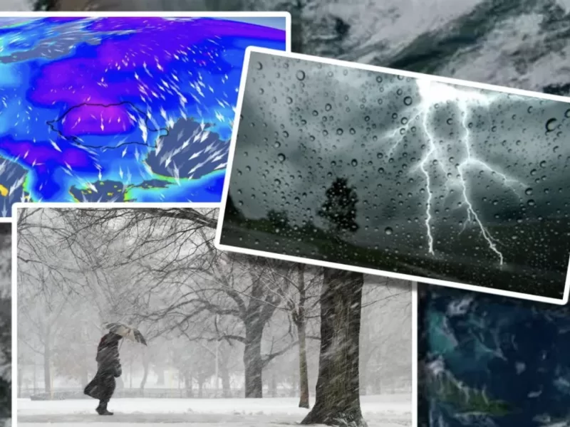 Prognoza meteo. Un ciclon polar aduce în România furtuni electrice, ploi torenţiale şi precipitaţii mixte la munte