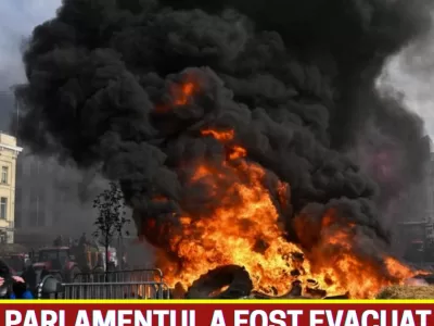 Parlamentul a fost evacuat de urgență. Românii sunt atacați drastic de forțele de ordine