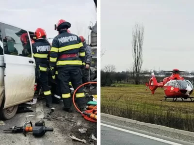 Elicopterul SMURD intervine de urgență. Cel puțin 8 oameni au....