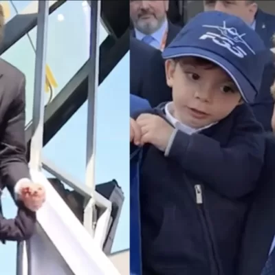 Momentul care a captat toată atenția cu băiețelul lui Nicușor Dan la expoziția de armament! Chiar în fața publicului micuțul a...